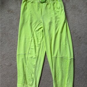FP Movement sweatpants XL lime green wide leg